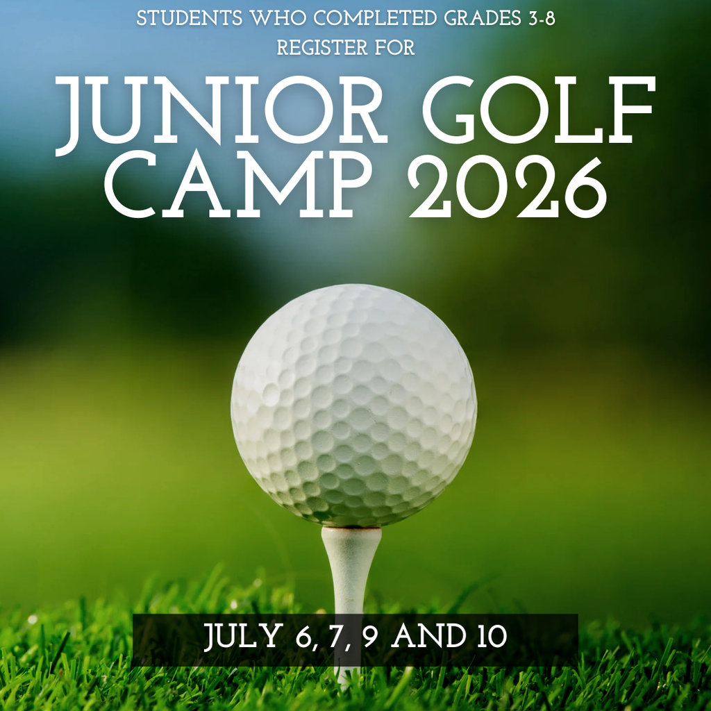 Junior Golf Camp 2026 for students who completed grades 3-8