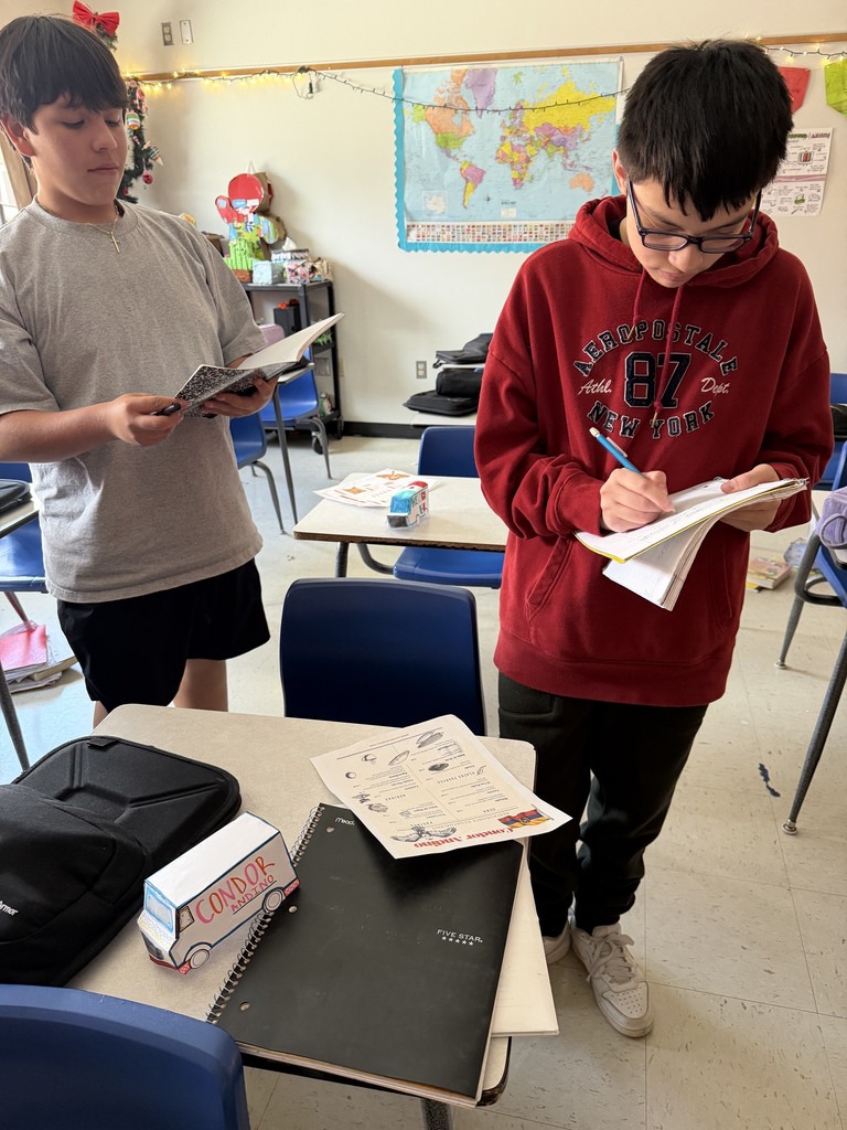 Ms.Fernandez’s Spanish World Cultures class created mini food trucks! They researched a Latin American country, learned about their cuisine, and incorporated important cultural facts about the country to include in the design. They also created a menu with important foods and calculated the currency to price match prices around the United States. Students had a great time using technology to create their menus and putting together their food trucks.