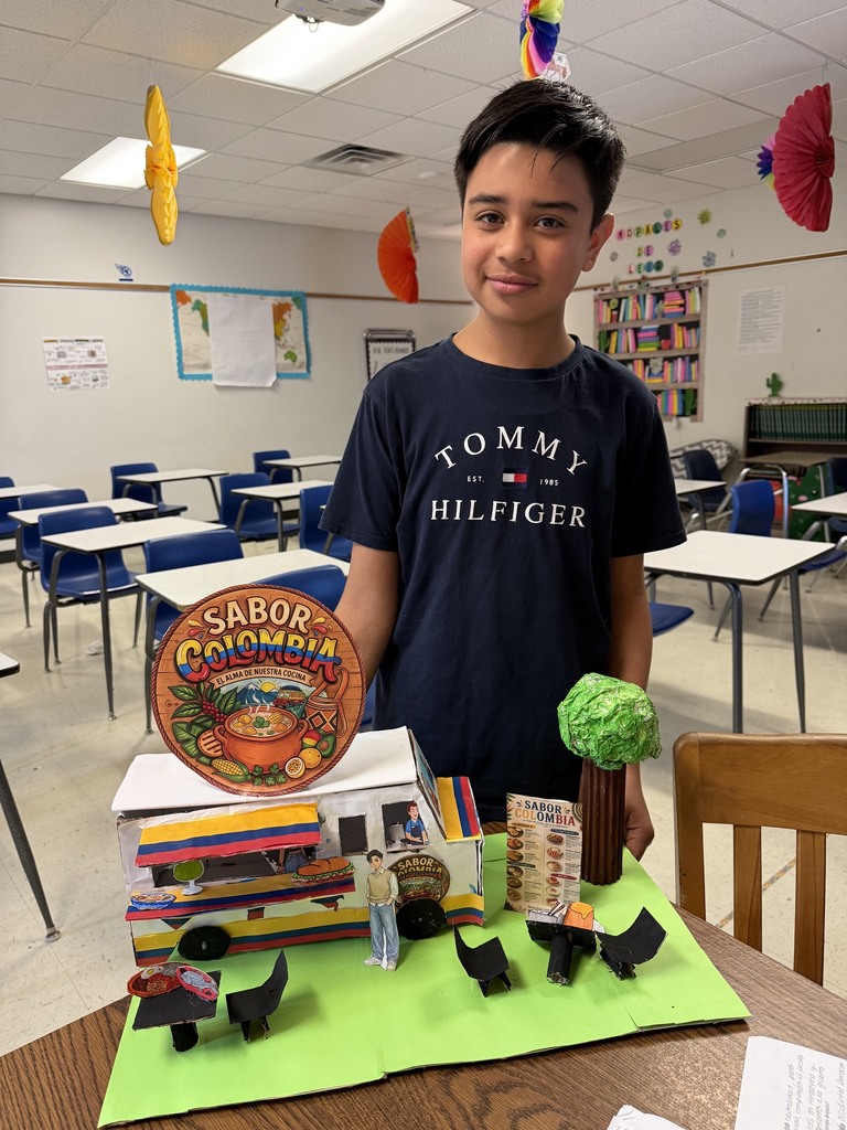 Ms.Fernandez’s Spanish World Cultures class created mini food trucks! They researched a Latin American country, learned about their cuisine, and incorporated important cultural facts about the country to include in the design. They also created a menu with important foods and calculated the currency to price match prices around the United States. Students had a great time using technology to create their menus and putting together their food trucks.