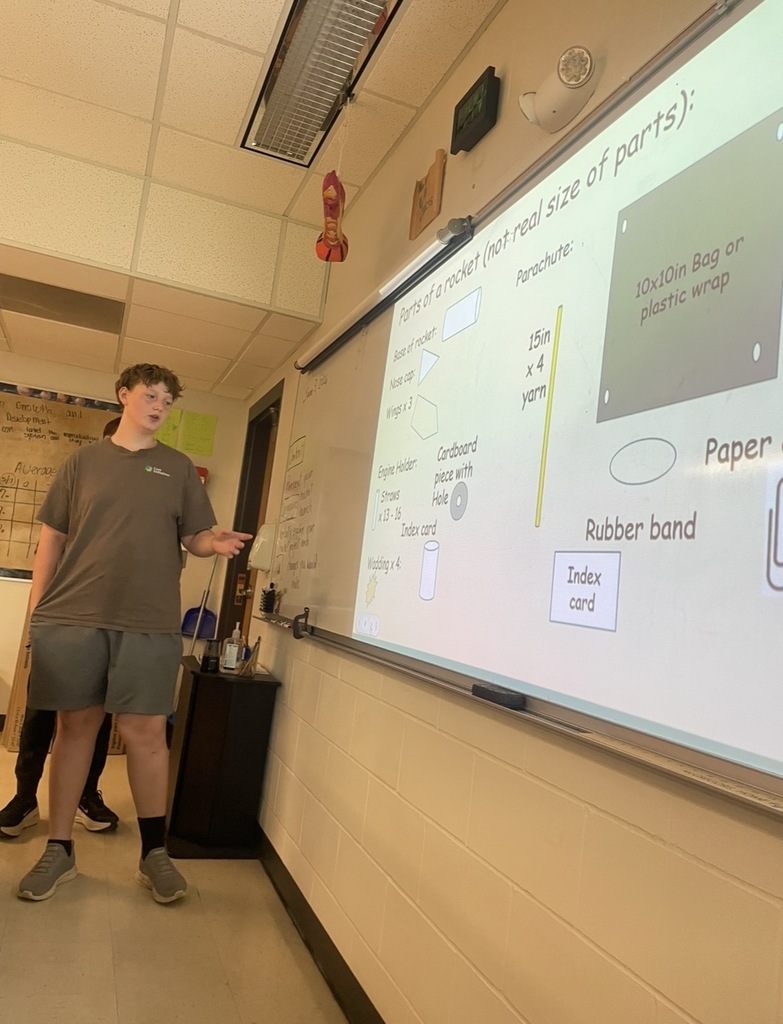 8th graders ending the school year with their rocket engineering analytical presentations. It was a blast!
