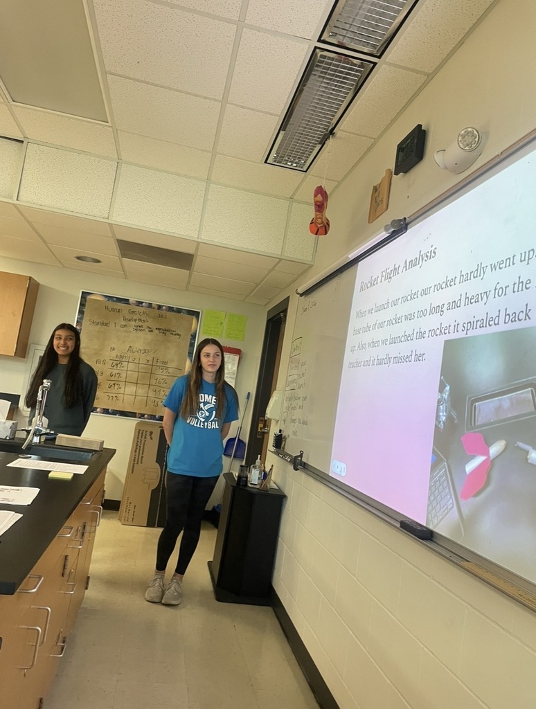 8th graders ending the school year with their rocket engineering analytical presentations. It was a blast!