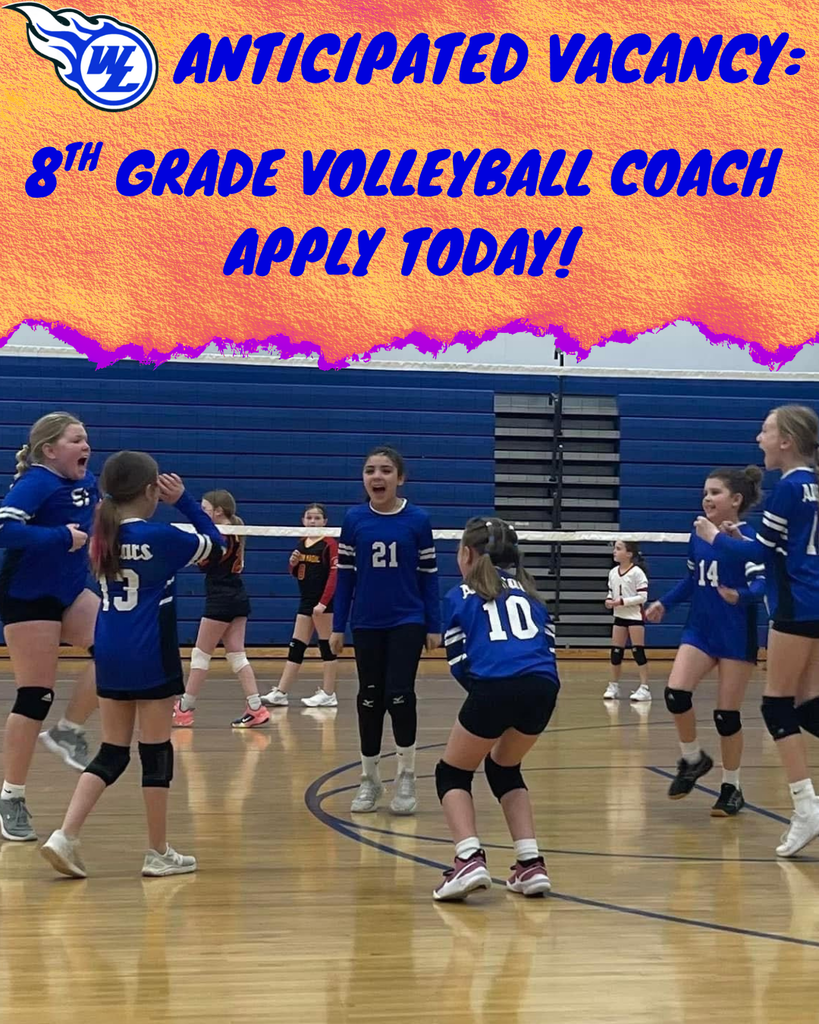 Anticipated Vacancy: 8th Grade Volleyball Coach