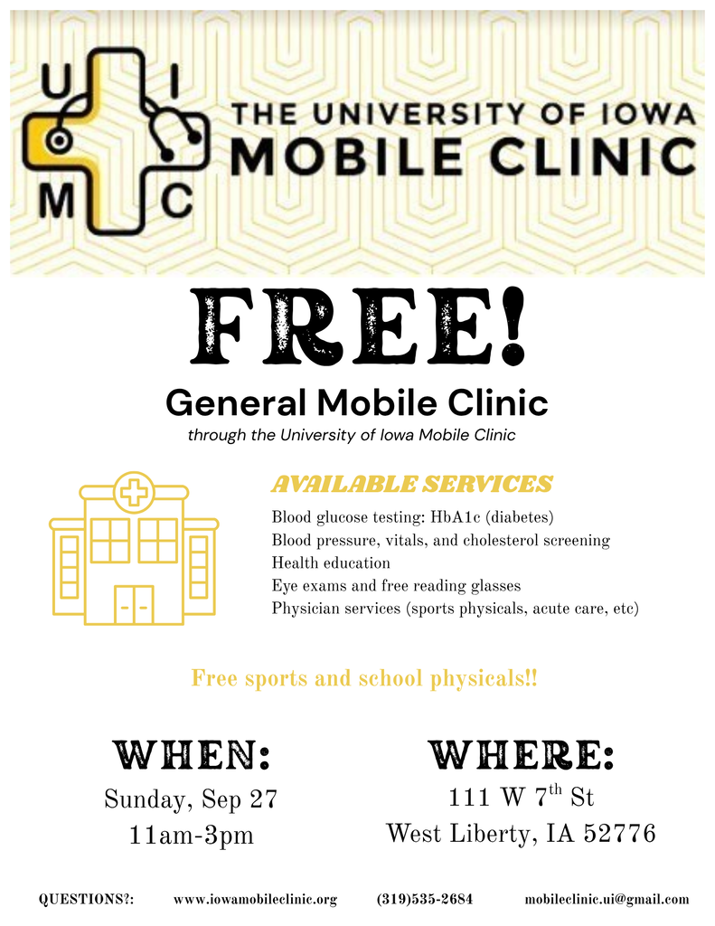 September 27th Mobile Clinic Flyer English Flyer