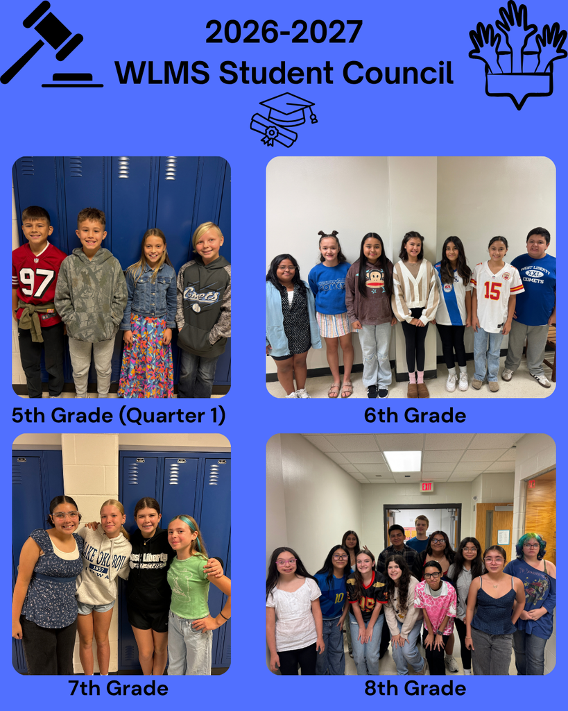 Introducing your 2026-2027 Middle School Student Council! These students have done outstanding work already this year, including planning our fun Homecoming dress up days! 