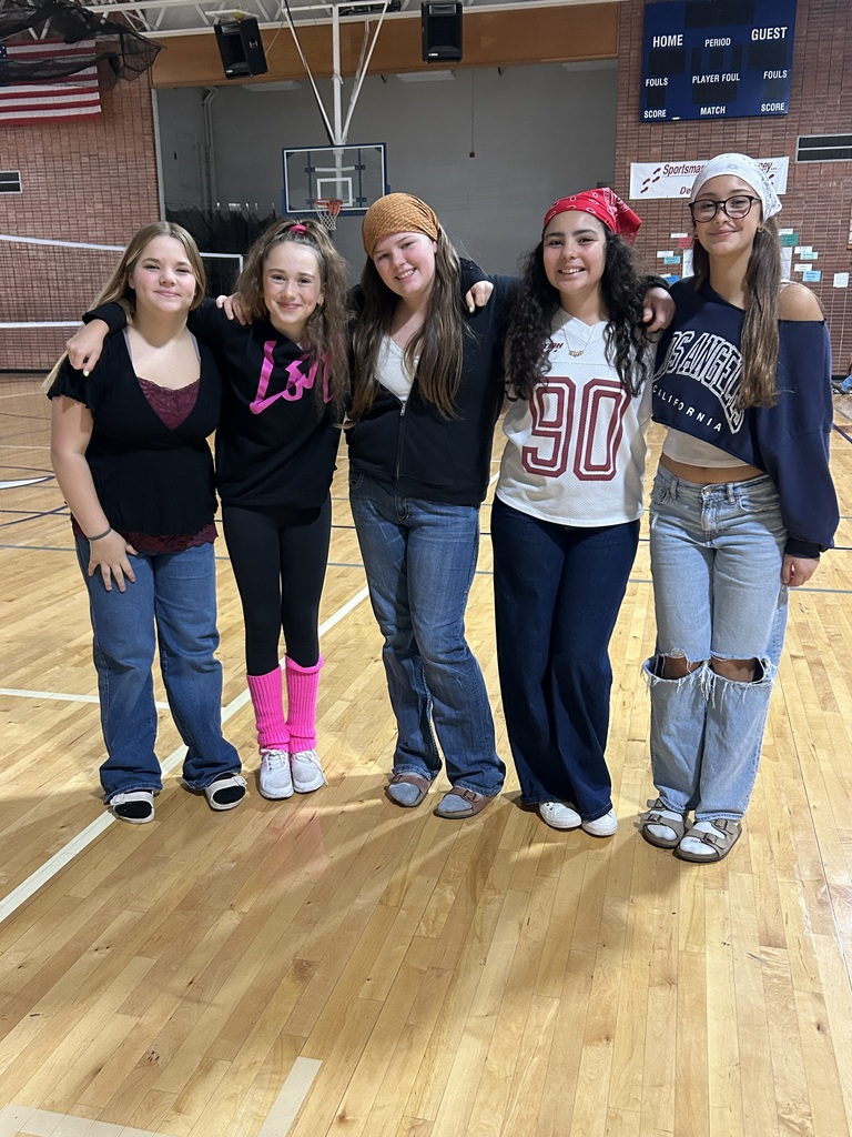 What year is it? The middle school staff and students dressed up for Throwback Thursday!
