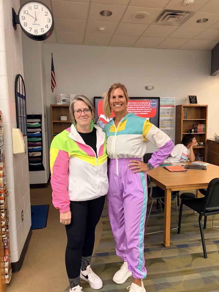 What year is it? The middle school staff and students dressed up for Throwback Thursday!