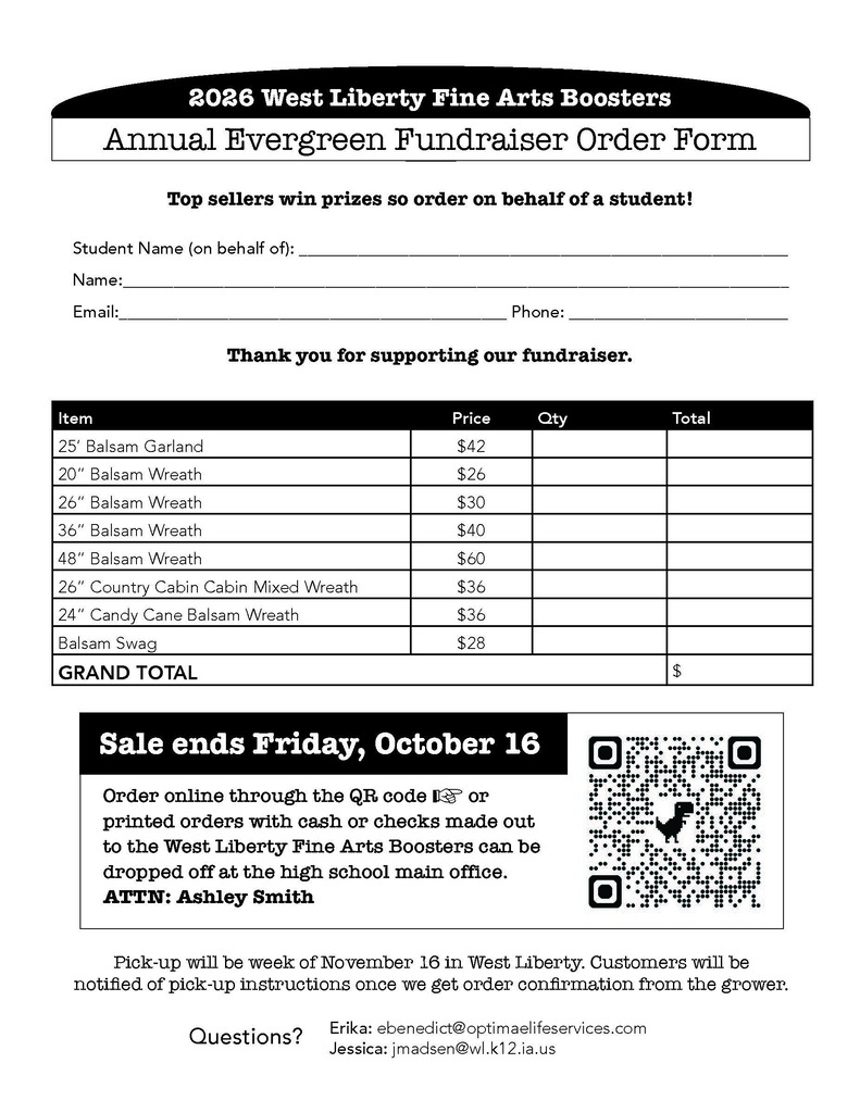 2026 Fine Arts Boosters Evergreen Flyer pg 2