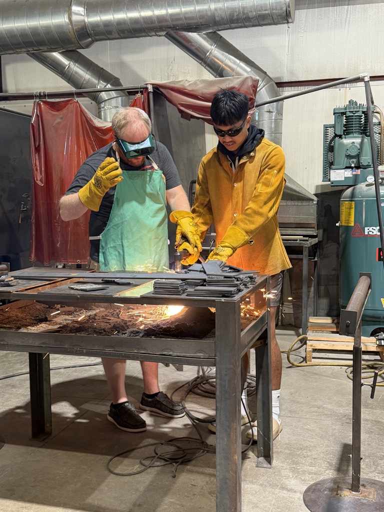 8th grade students in Vocational Ag this quarter got to try their hand at plasma cutting with Mr. Morris!