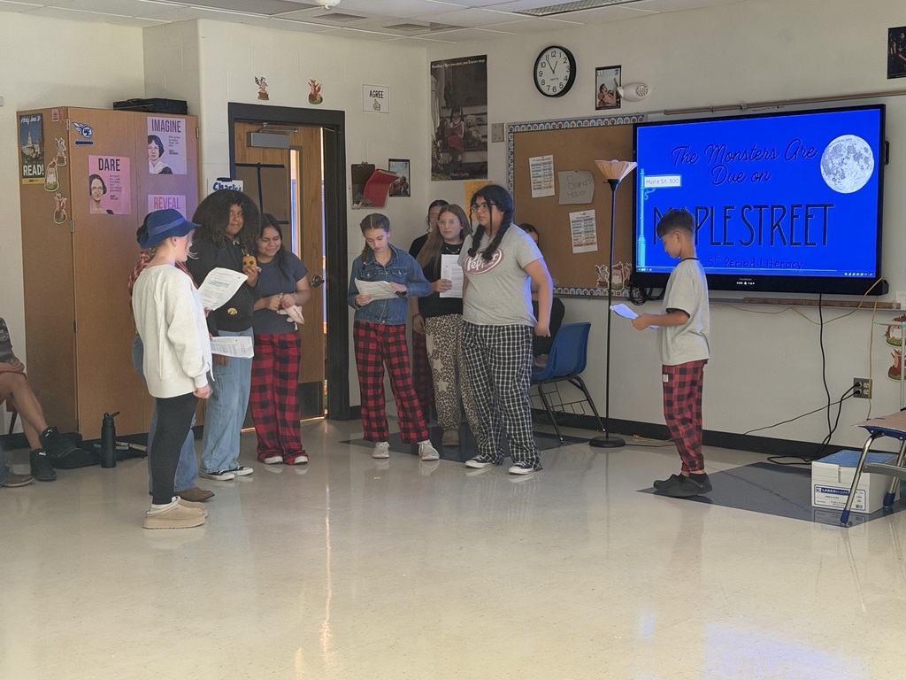 Ms. Escorcia's  classes read part of a “Twilight Zone” script. 5th period, in particular, enjoyed it so much, they staged a small play production of the excerpt to perform for Ms. Fernandez's 5th period class!