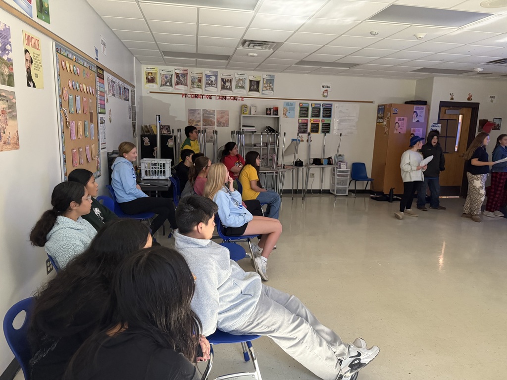 Ms. Escorcia's  classes read part of a “Twilight Zone” script. 5th period, in particular, enjoyed it so much, they staged a small play production of the excerpt to perform for Ms. Fernandez's 5th period class!