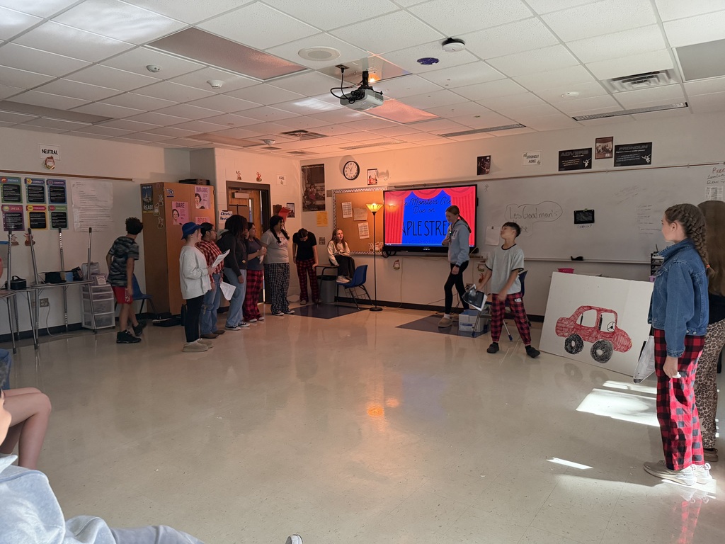 Ms. Escorcia's  classes read part of a “Twilight Zone” script. 5th period, in particular, enjoyed it so much, they staged a small play production of the excerpt to perform for Ms. Fernandez's 5th period class!