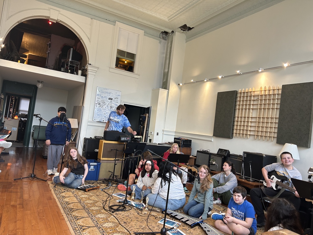 6th grade Music Enrichment class recorded an original spooky song at the Vault recording studio in West Liberty!