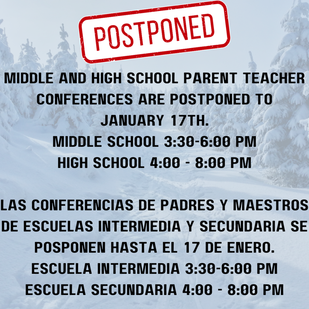 Parent-teacher conferences postponed