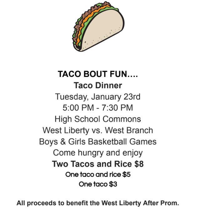 Taco Bout Fun After Prom Taco Dinner Flyer