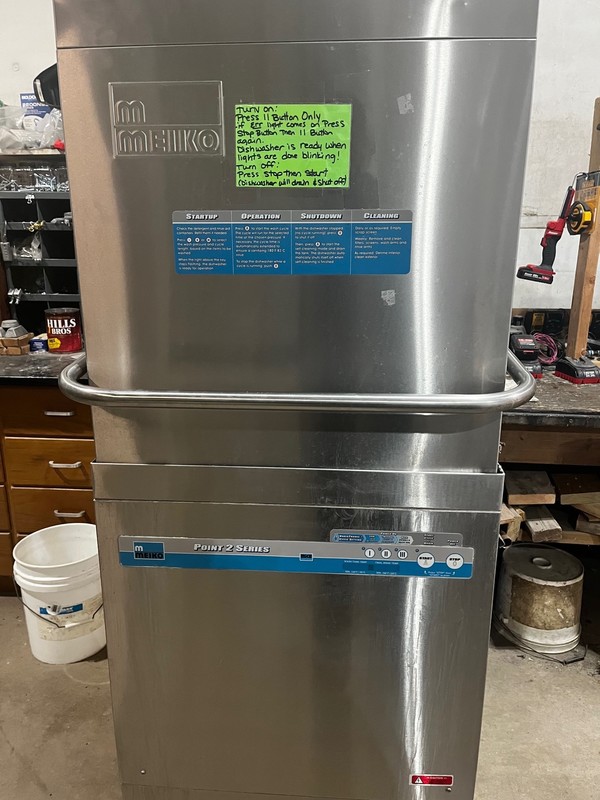 Meiko Dishwasher with closed door