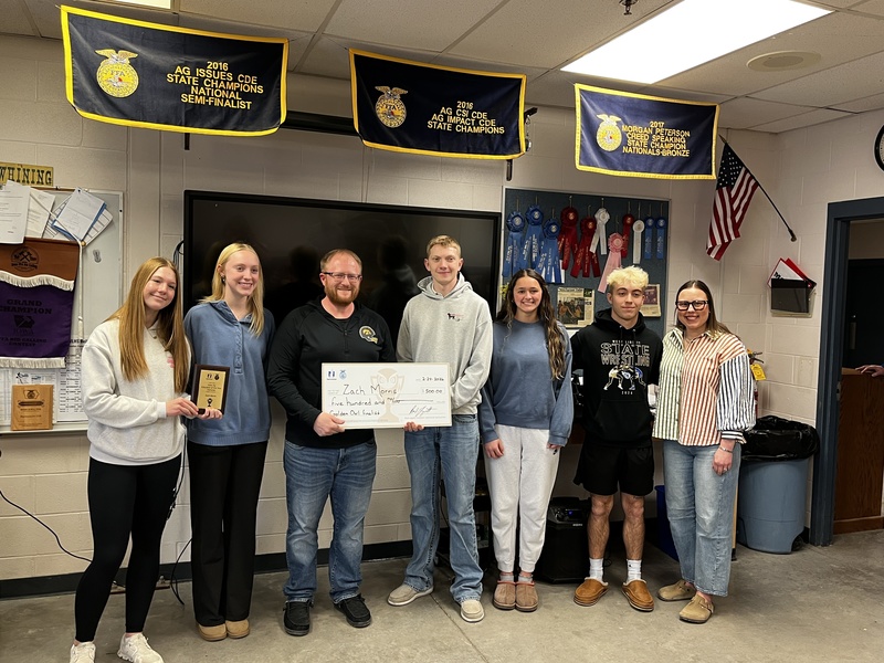 Mr. Morris with West Liberty FFA Officers