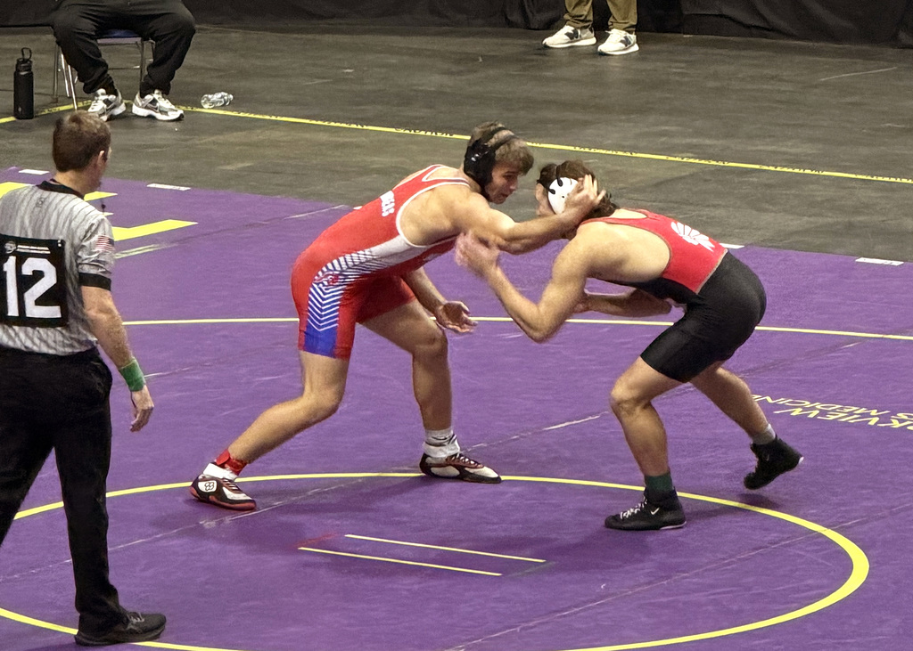 brogan parks wrestles at semi-state