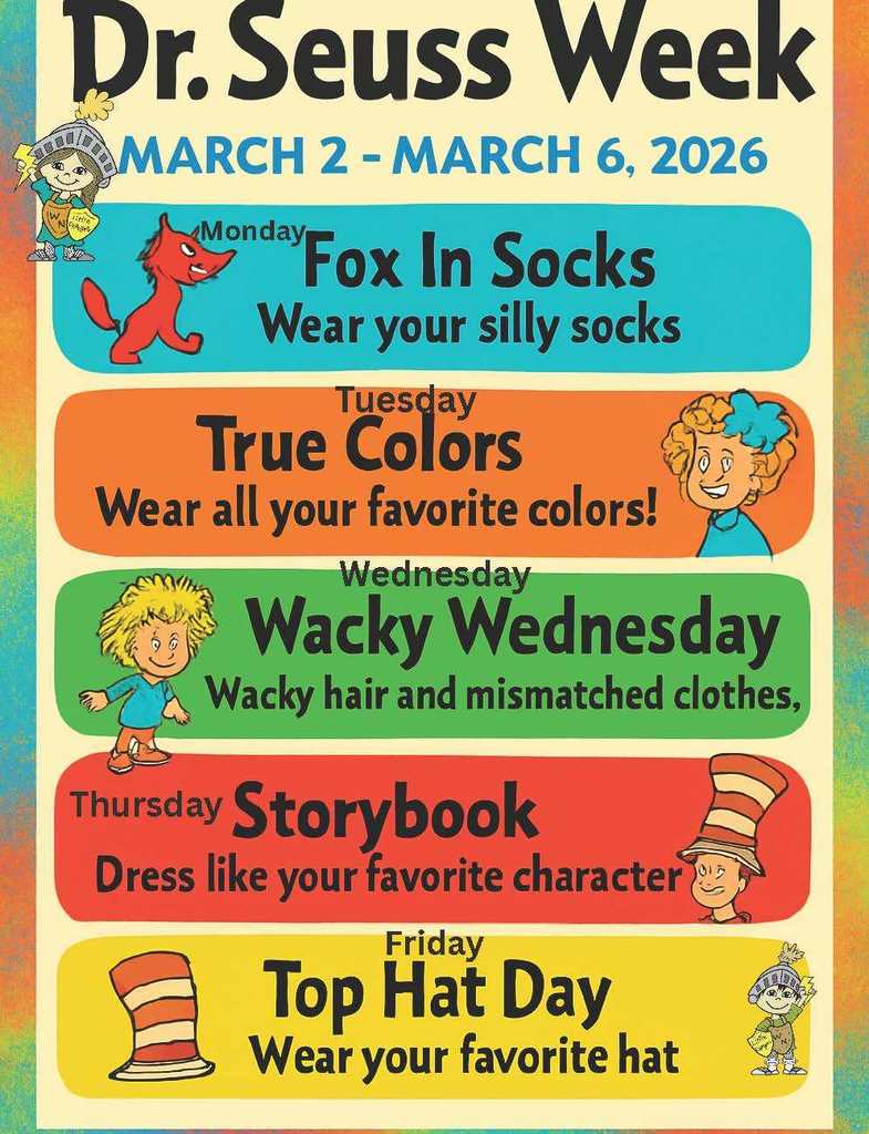 dr. seuss week dress-up days