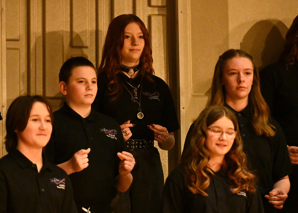 choir students singing