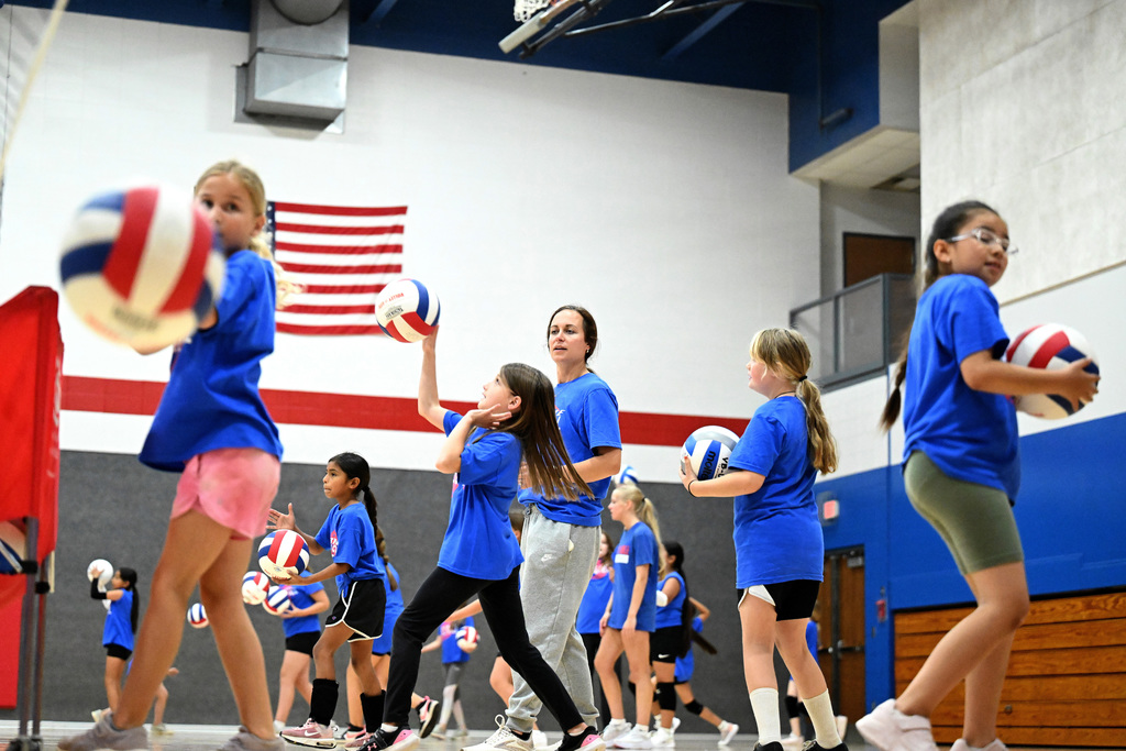 volleyball camp action