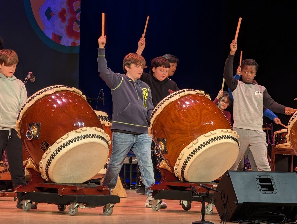 west noble students at taiko project