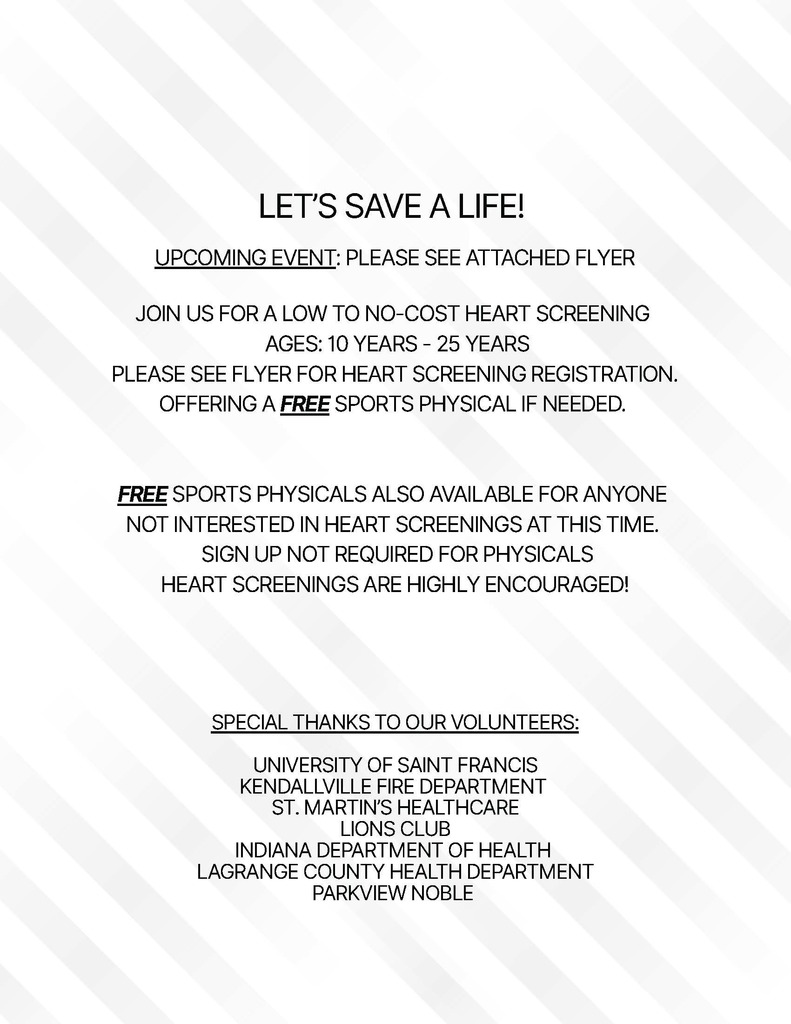 heart screening information in english