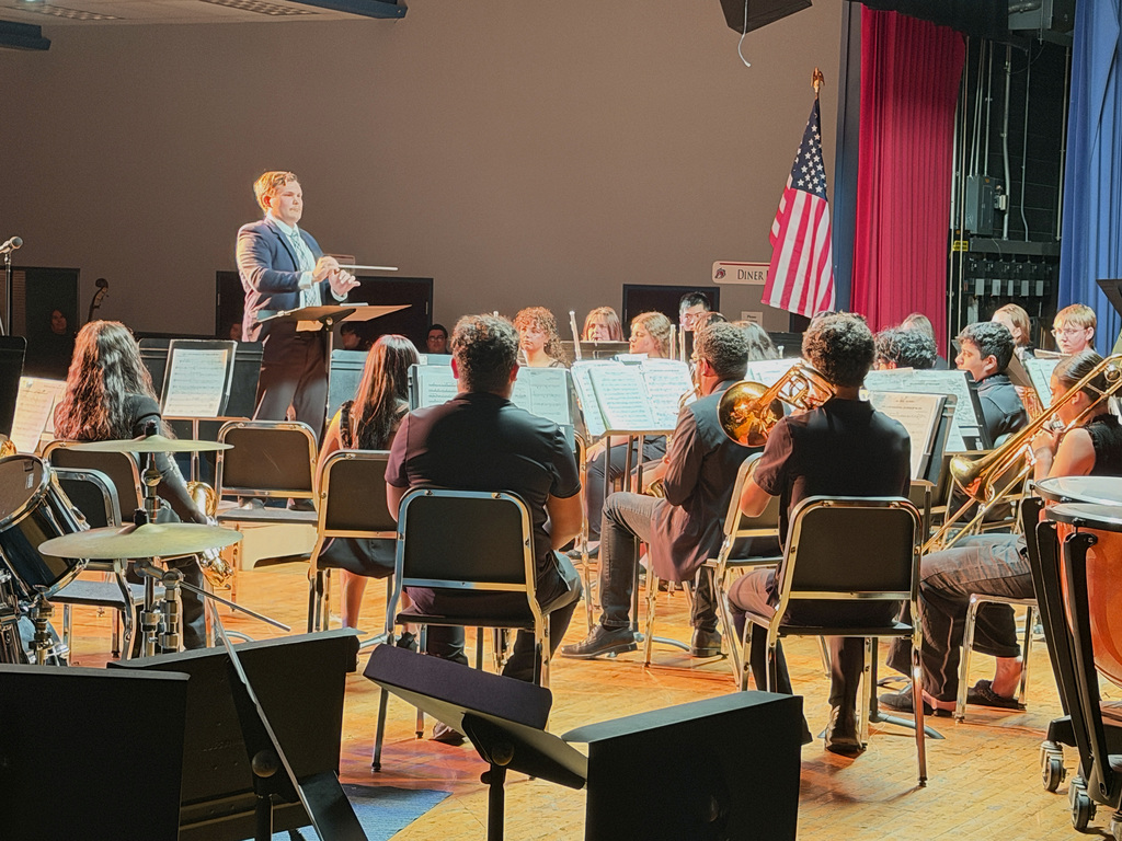 west noble high school band playing at a concert