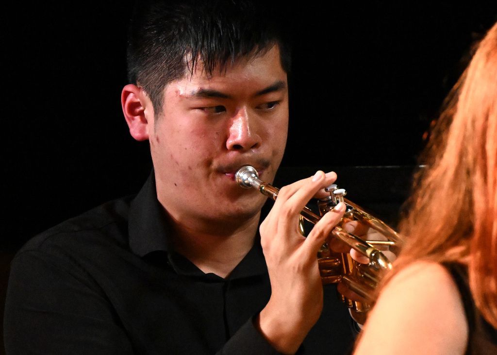 west noble high school band playing at a concert