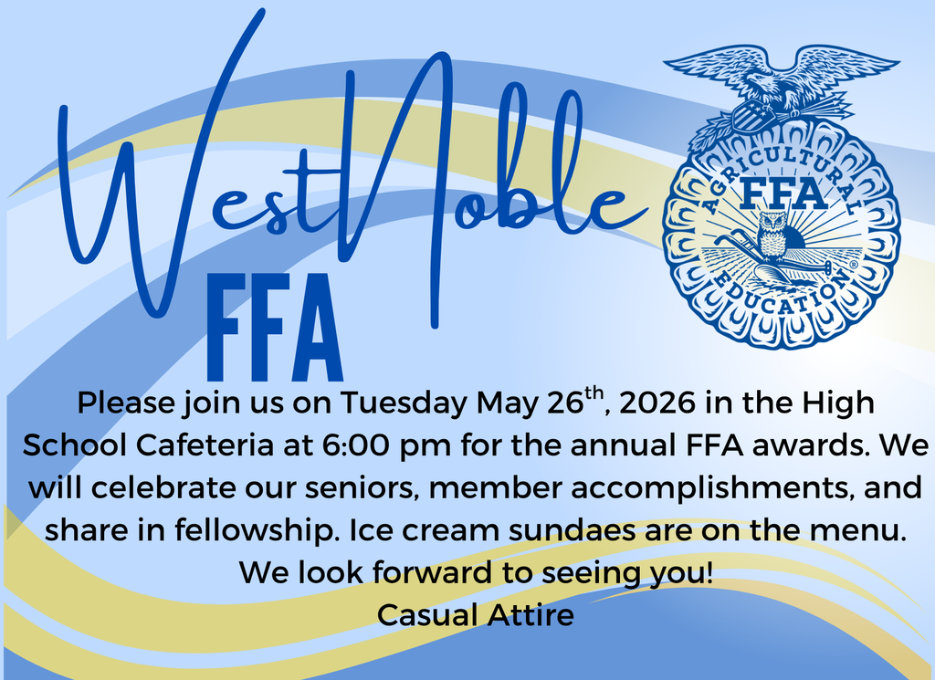 FFA banner with information on their year-end party