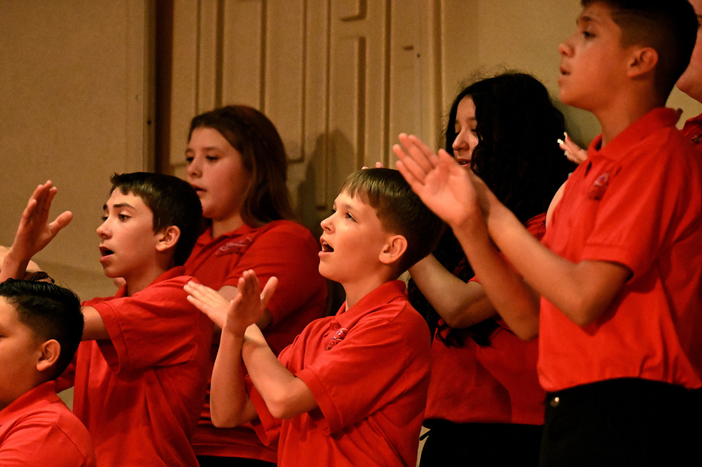 kids singing at a choir concert