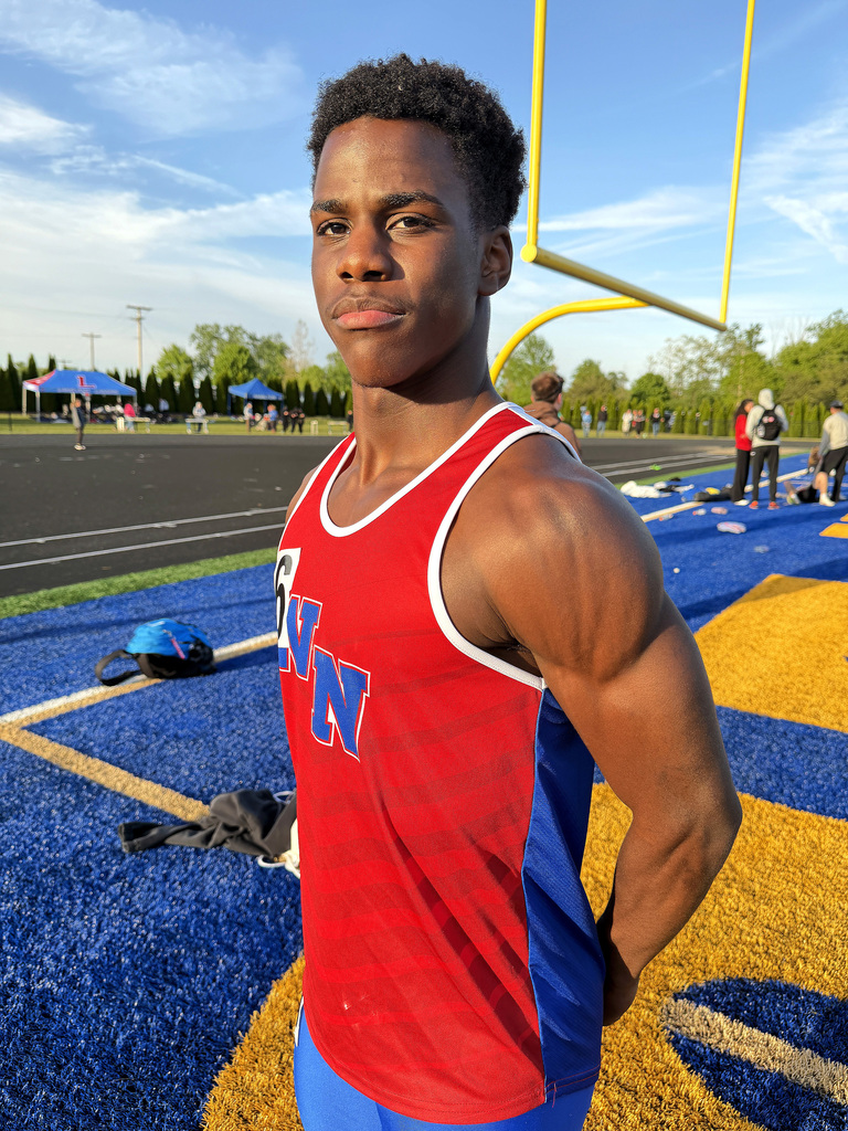 track athlete posing