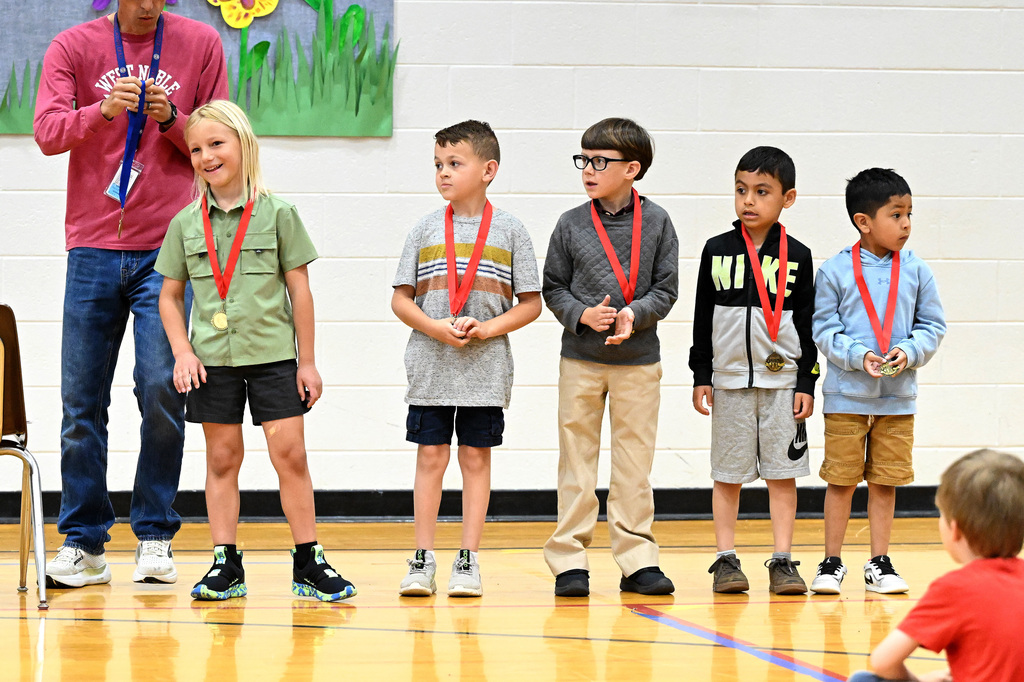 kids at an awards program