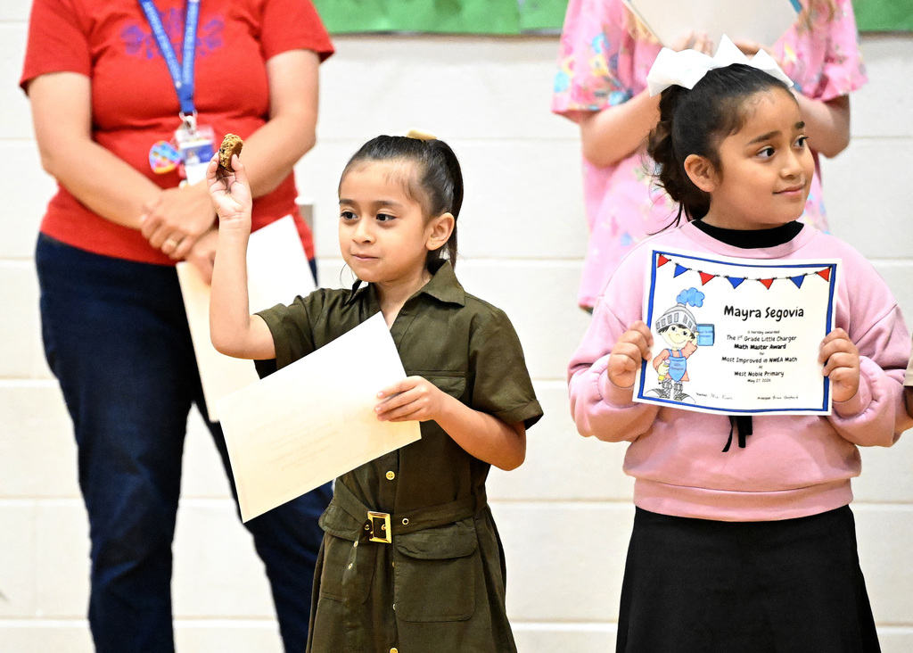 kids at an awards program