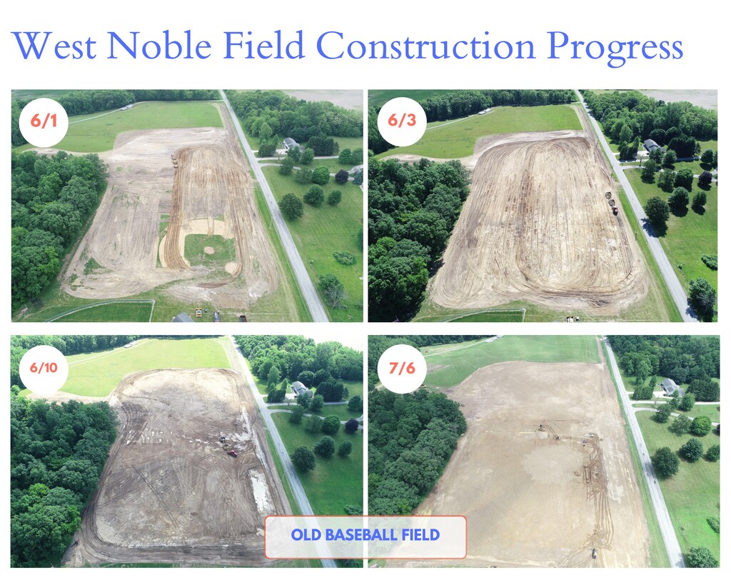 four photo grid of construction work