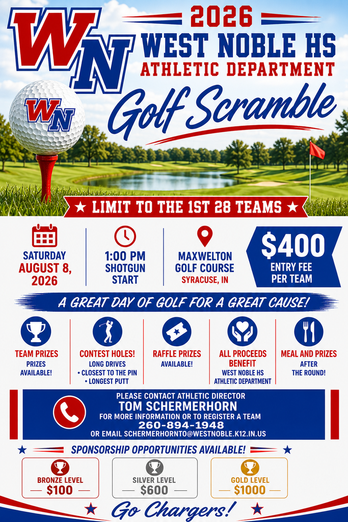 flier with information for the west noble golf outing
