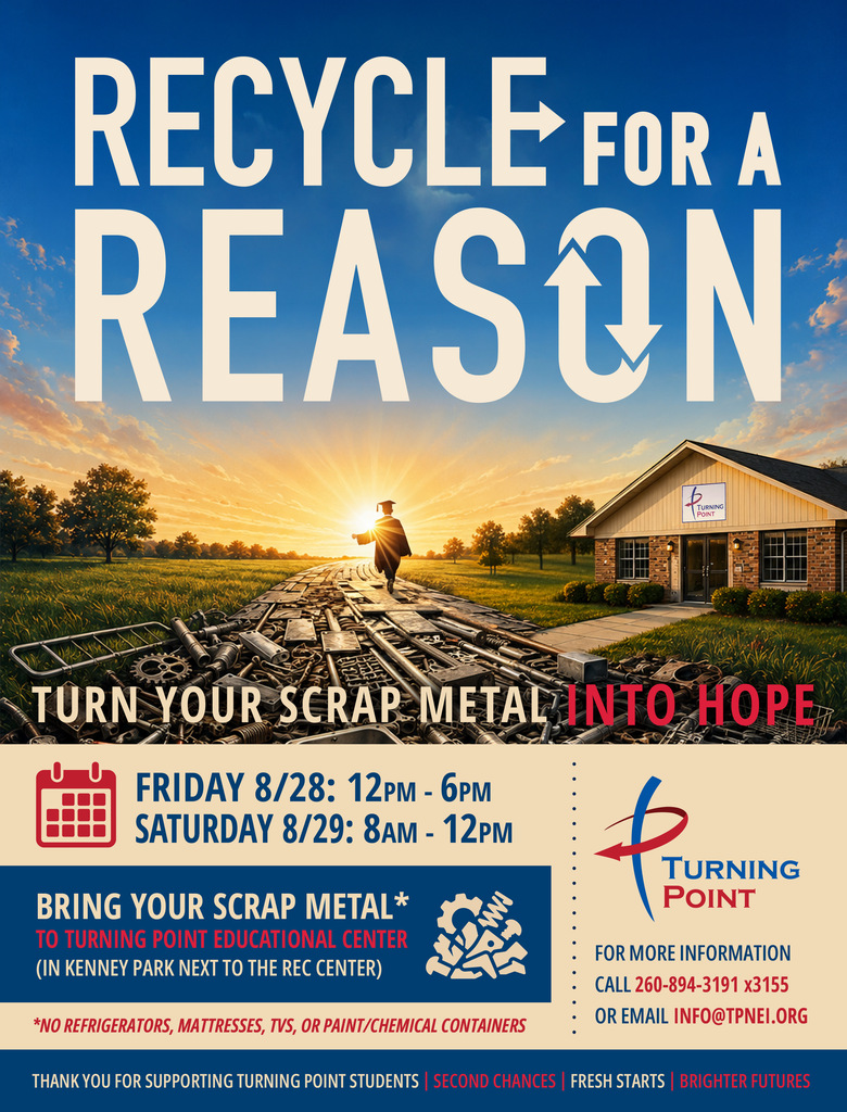 flier for recycle for a reason with a scrap metal campaign on it