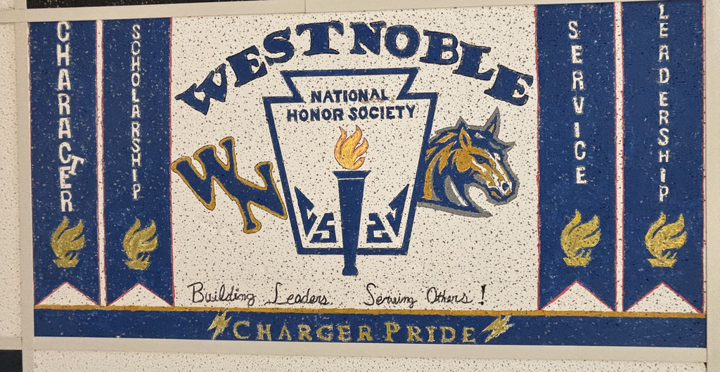 national honor society painted on a ceiling tile