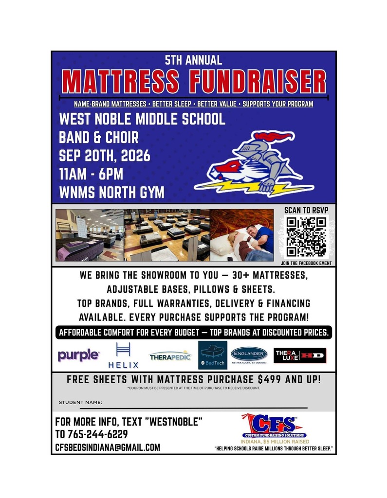 flier with info for a mattress fundraiser
