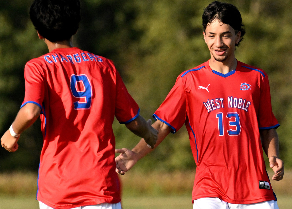 two players congratulating each other