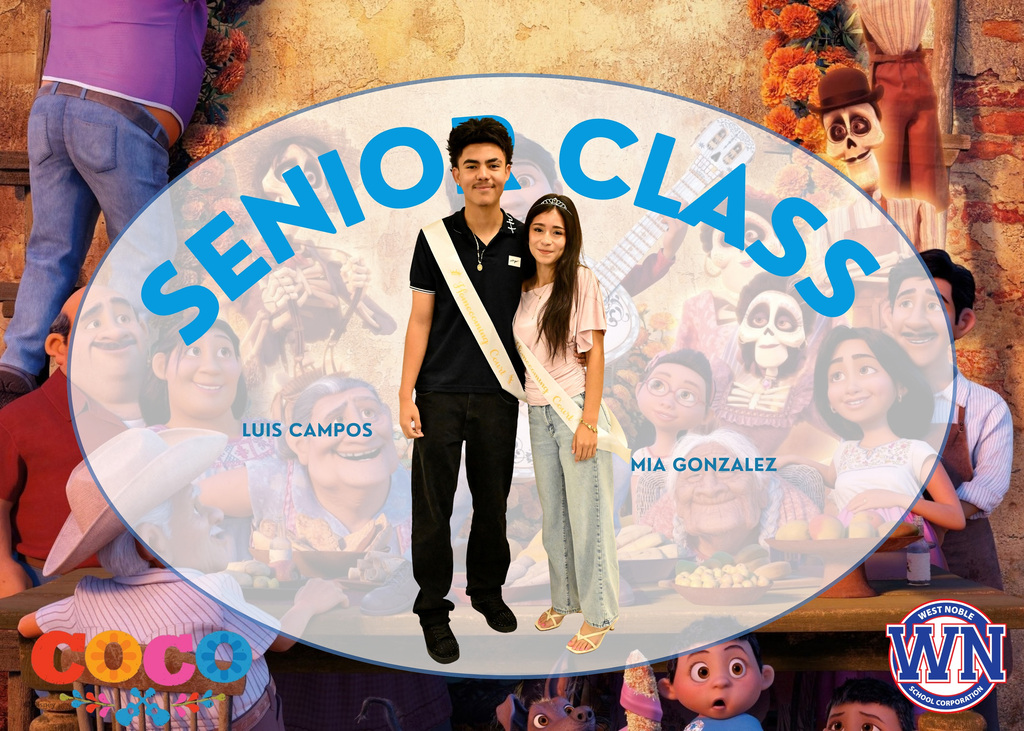 senior homecoming court two people