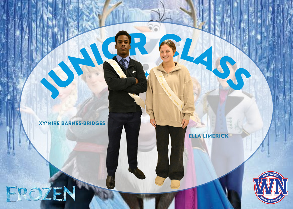 junior homecoming court two people