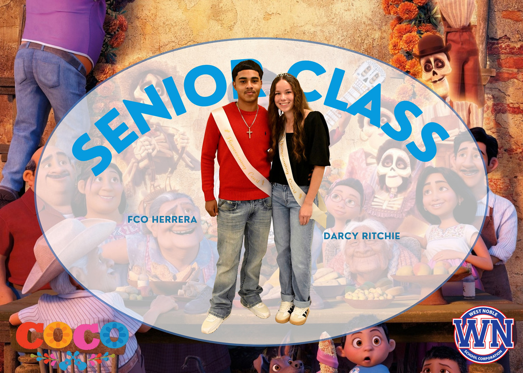 senior homecoming court two people