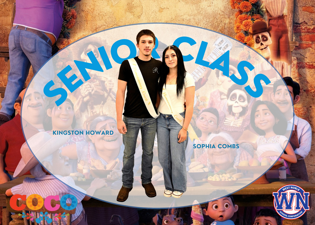 senior homecoming court two people