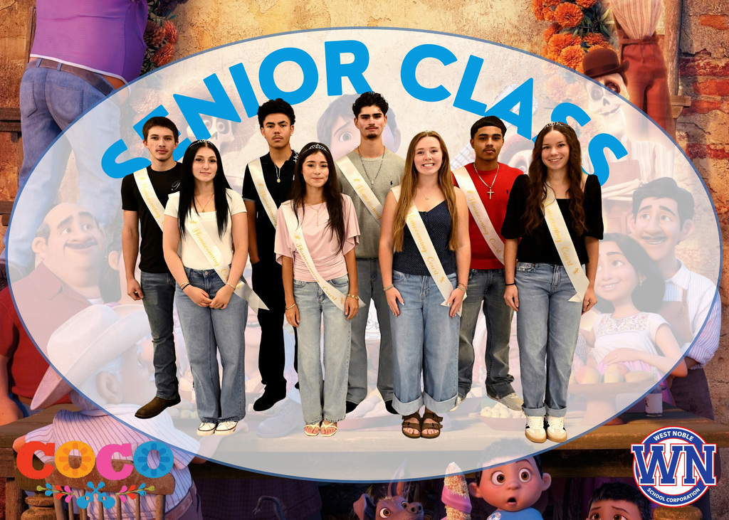 senior homecoming court eight people