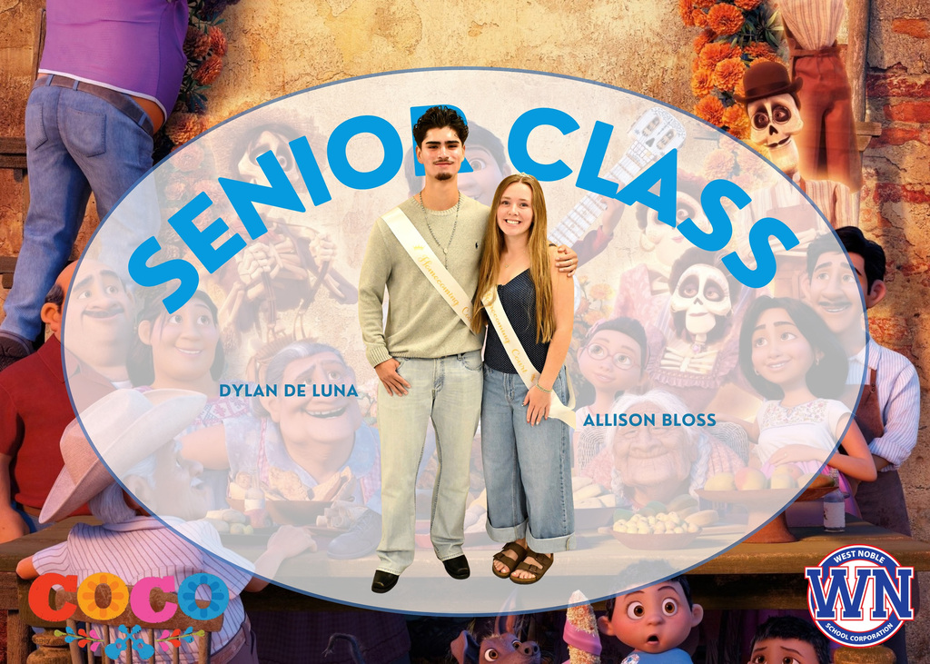 senior homecoming court two people