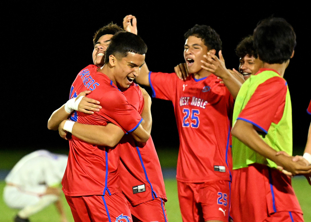 soccer players celebrating