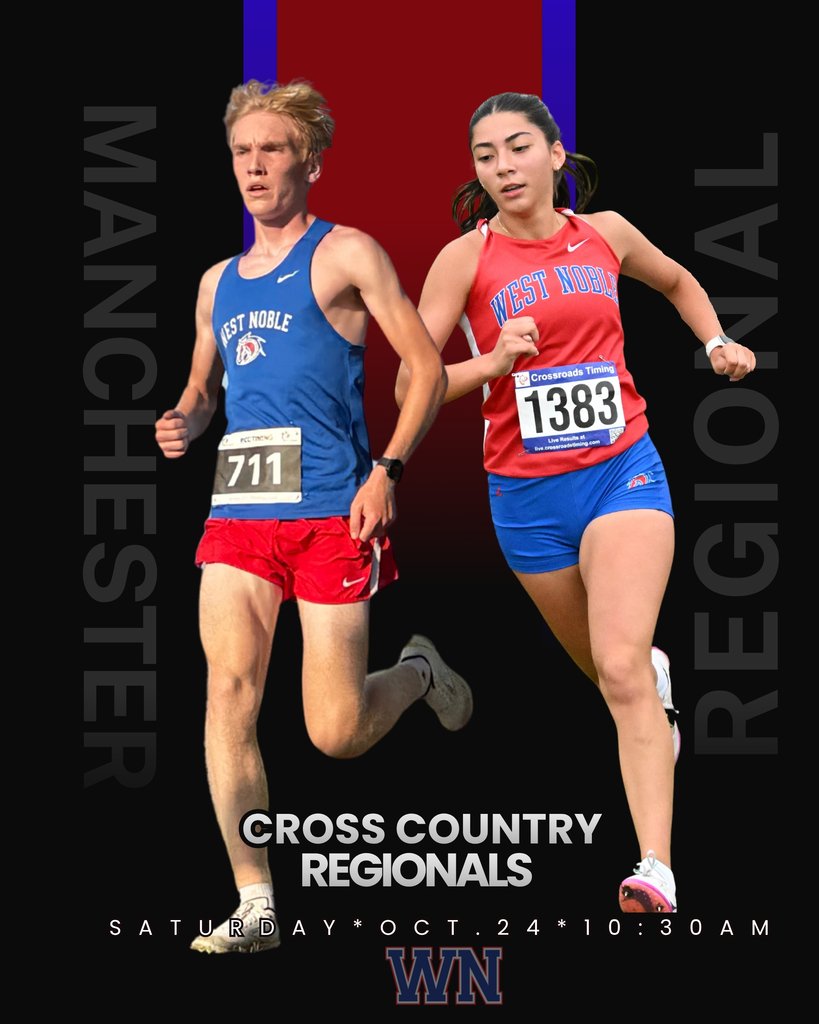 two runners on a racing graphic