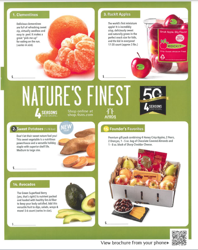 Catalog covers for fruit sales