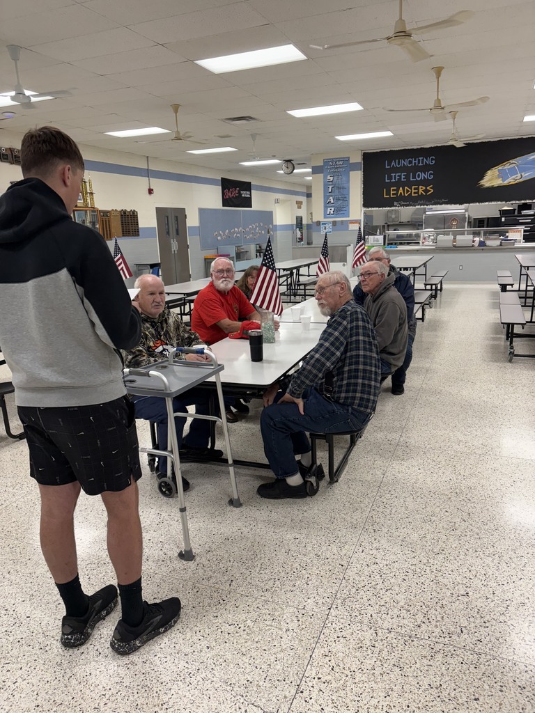 Tyler Gray giving the Veteran's Day Welcome.