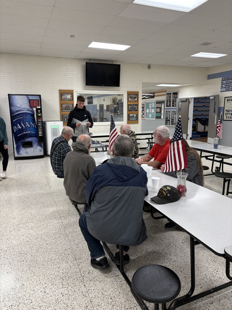 Tyler Gray giving the Veteran's Day Welcome.
